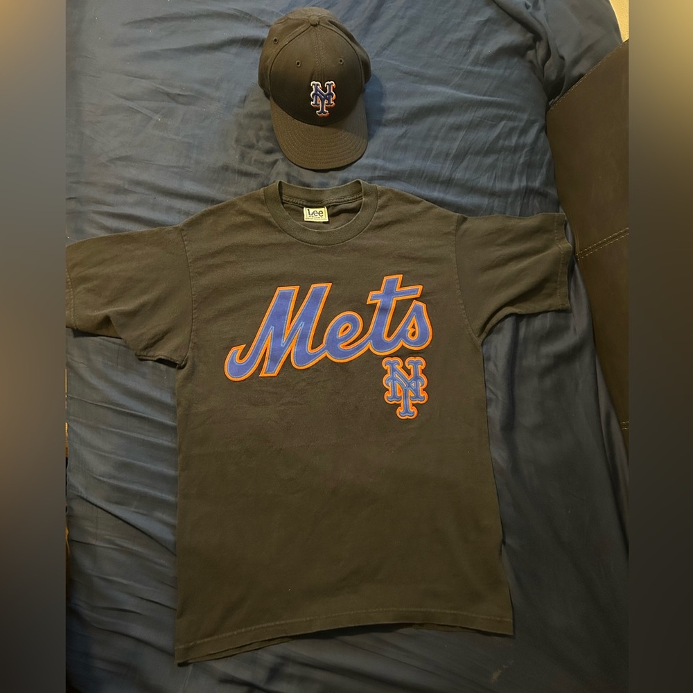 Vintage Mets Lee Sport T-shirt medium and hat 59fifty size 7